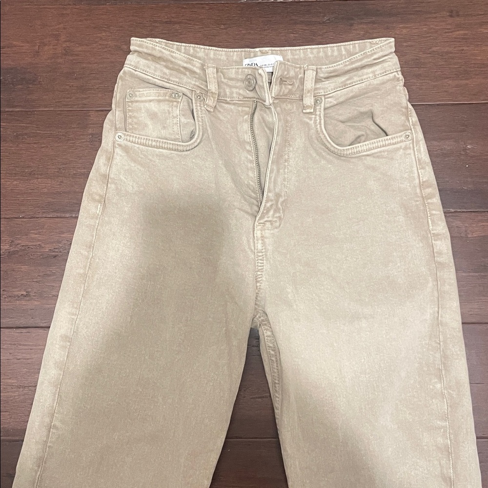 Zara Tan/Taupe Women Jeans